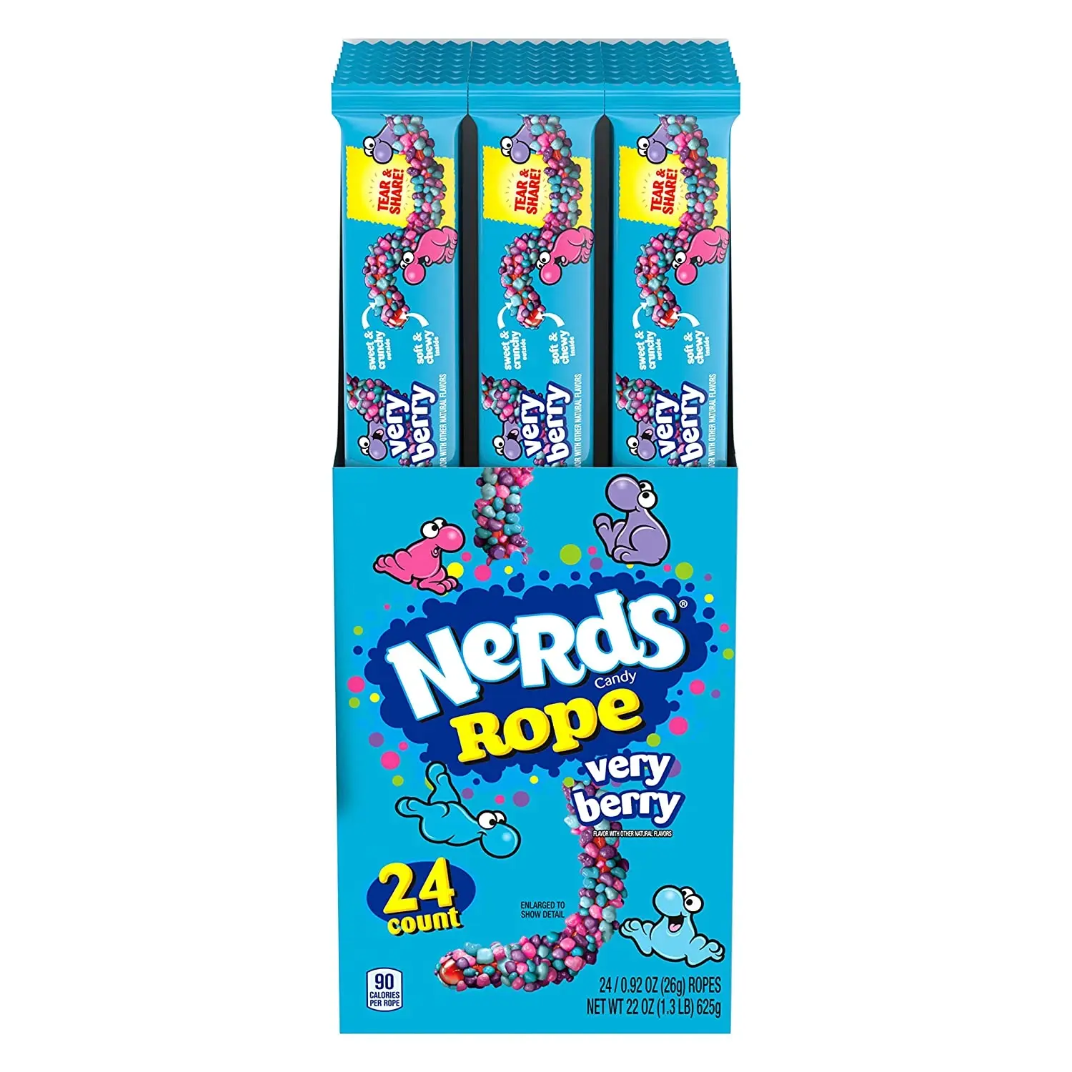 Nerds Rope Gummy & Crunchy Very Berry Candy 26g