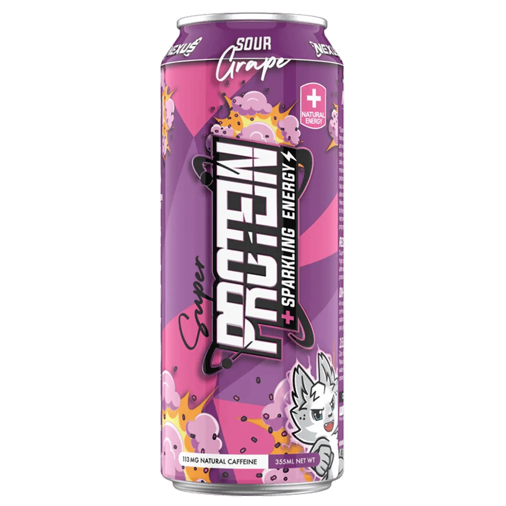 Nexus Sparkling Protein Energy Water Sour Grape 355ml