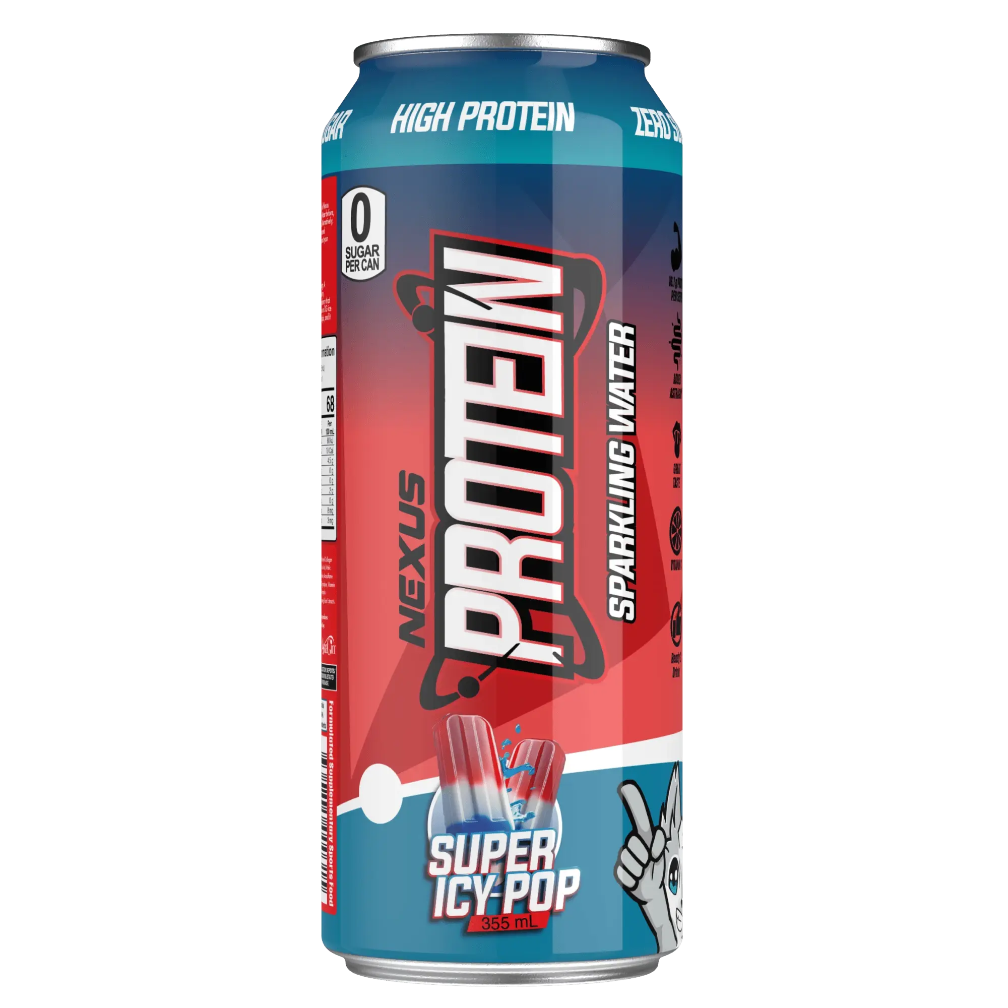 Nexus Sparkling Protein Water Super Icy Pop 355ml