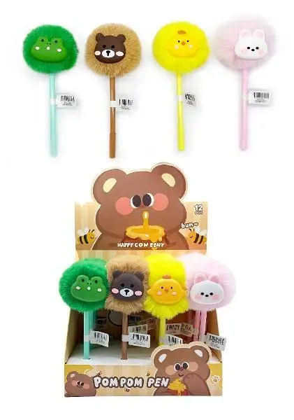 Novelty Pom Pom Pen – Happy Con Benny Series