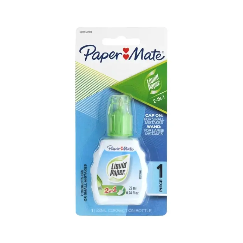 Paper Mate Liquid Paper 2-in-1 Correction Fluid – 22ml