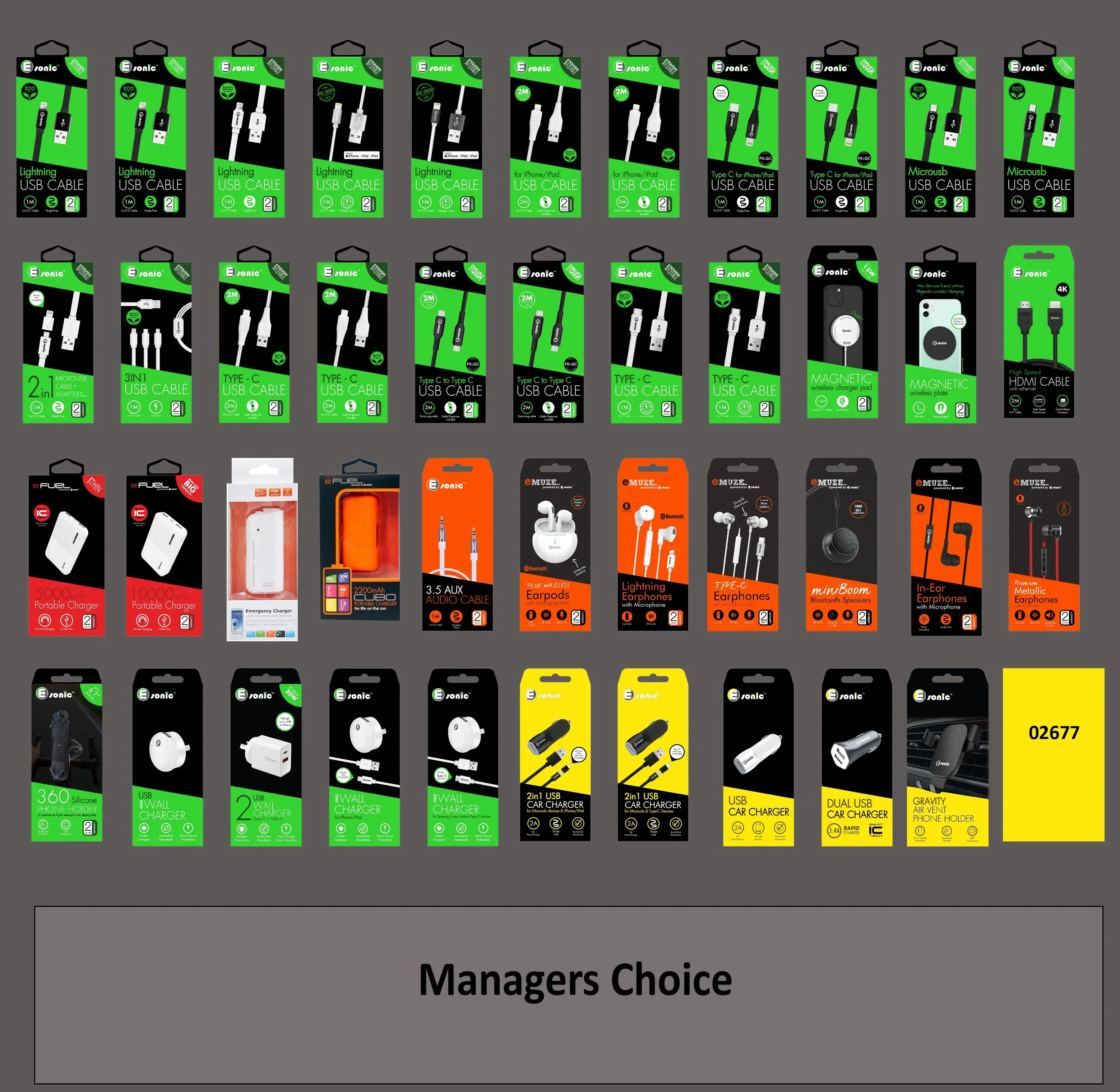 Phone Accessories Planogram – 1 Bay(110x120cm)