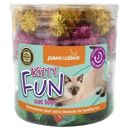 Pompom Balls Cat Toy – 4cm