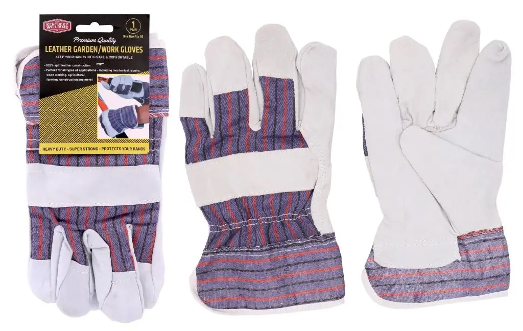 Premium Heavy Duty Leather Gardening/Work Gloves