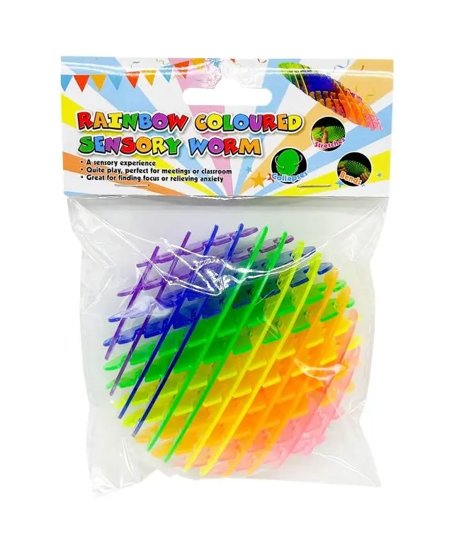 Rainbow coloured Sensory Worm
