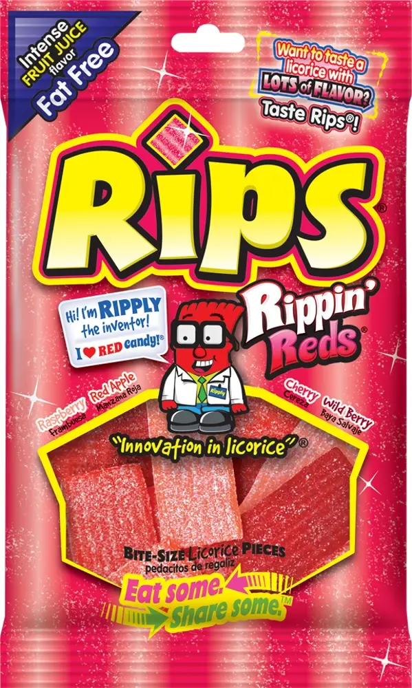 Rips Bite-Size Pieces Peg Bag Rippin’ Red 113g