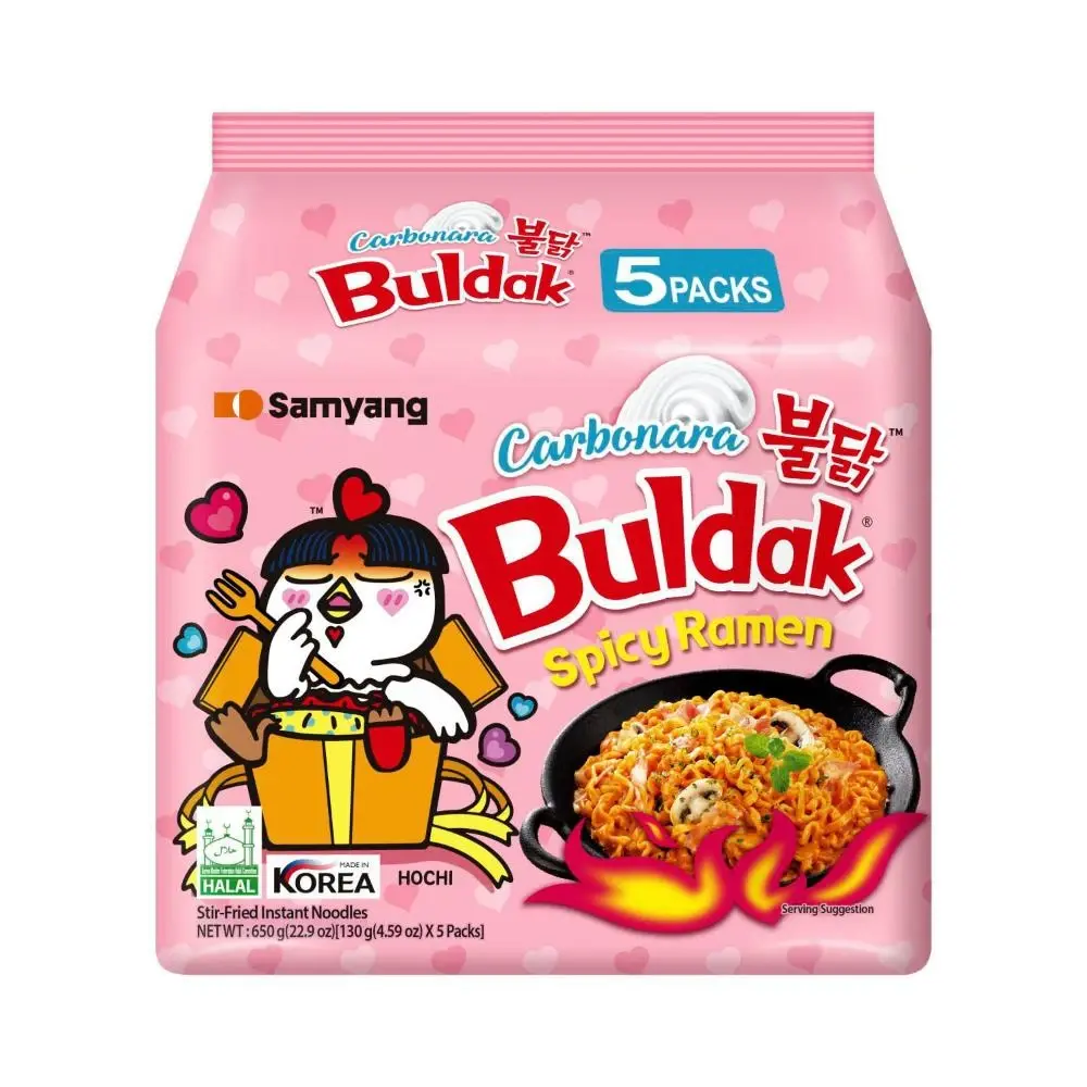 Samyang Buldak 5PK Hot Chicken Carbonara Ramen 140g
