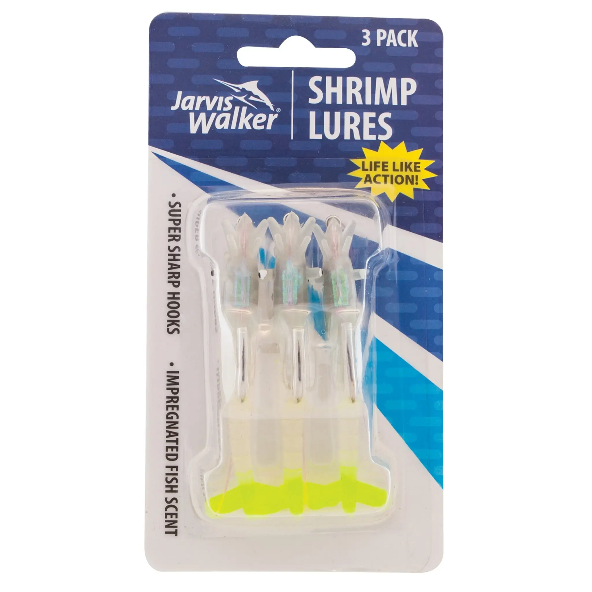 Scented Shrimp Rigged – Glo Chartreuse – 3″