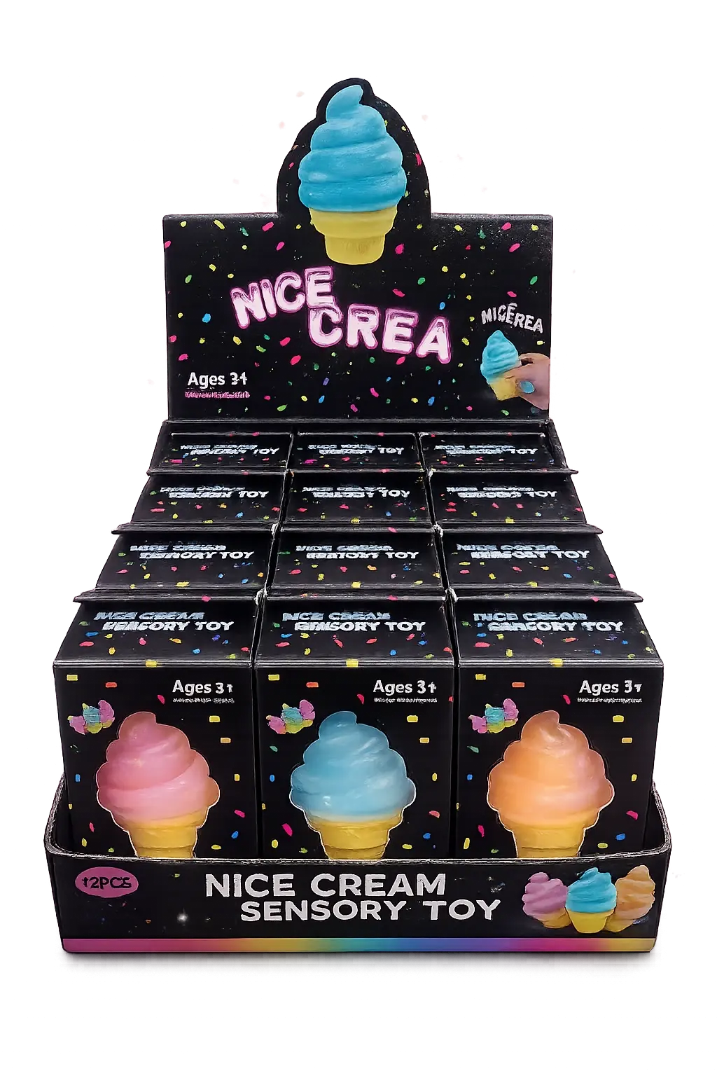 Soft Serve Ice Cream Squeezy Sensory Toy