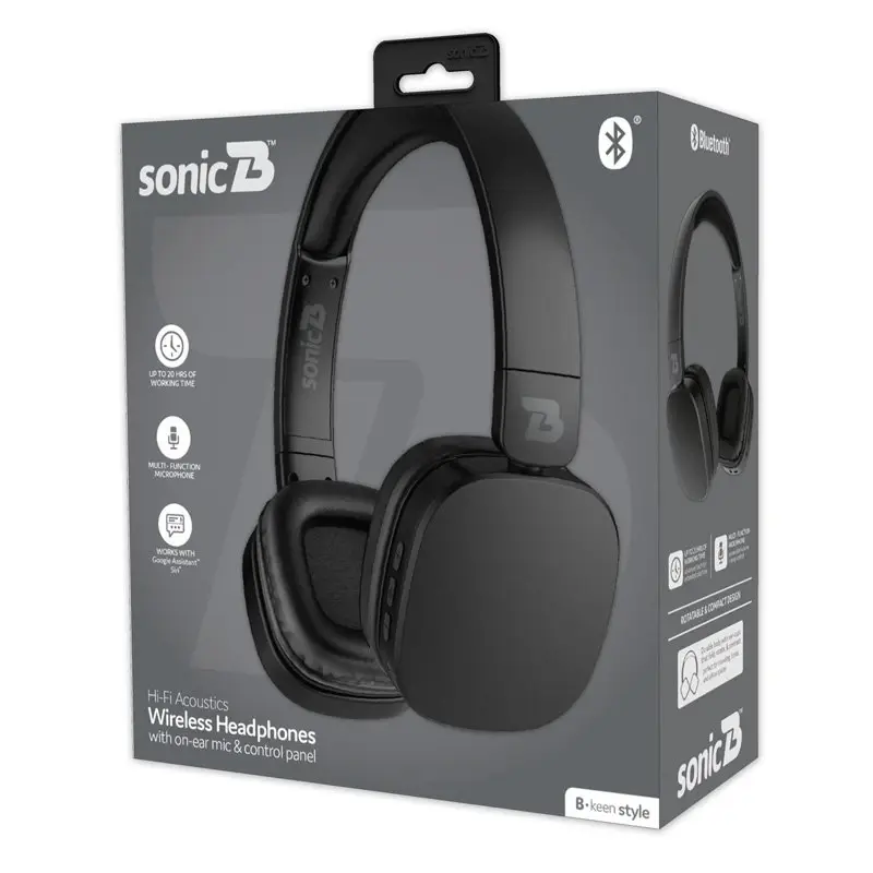 SonicB Keen Wireless Bluetooth Headphones – Assorted
