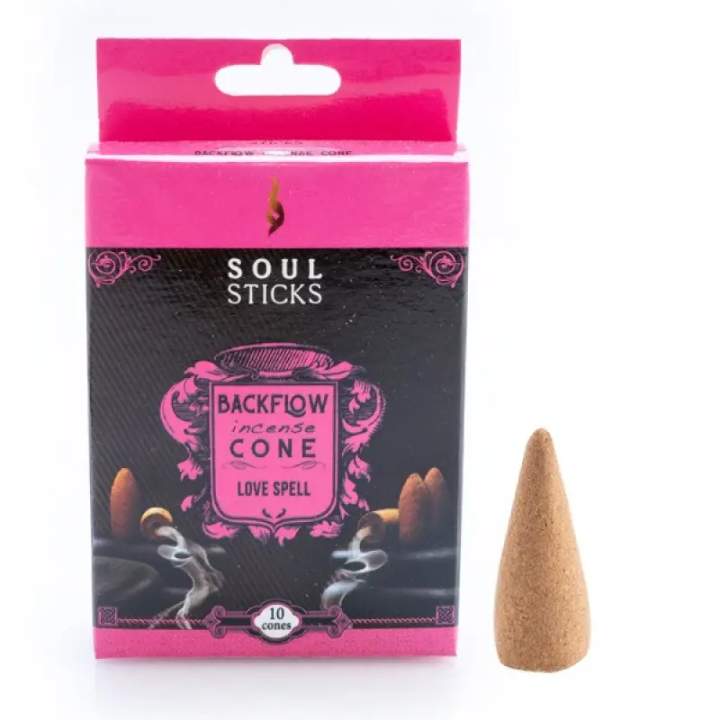 Soul Sticks Love Spell Backflow Incense Cone – Set of 10