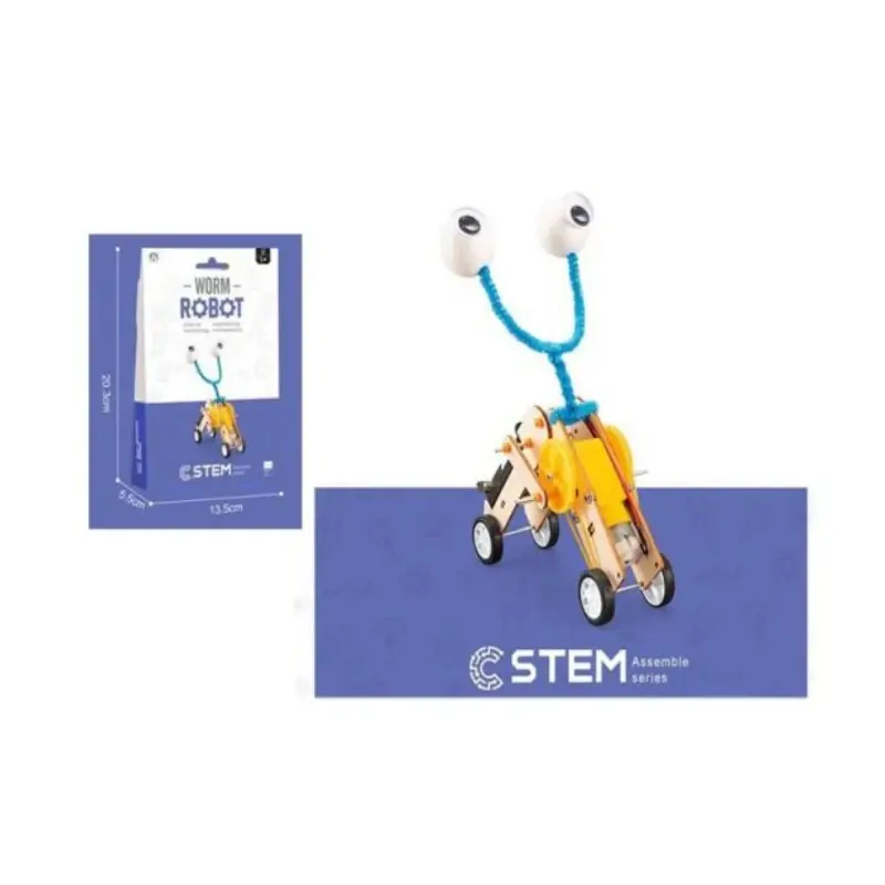 STEM Assemble Series Wooden Structures – DIY Worm Robot