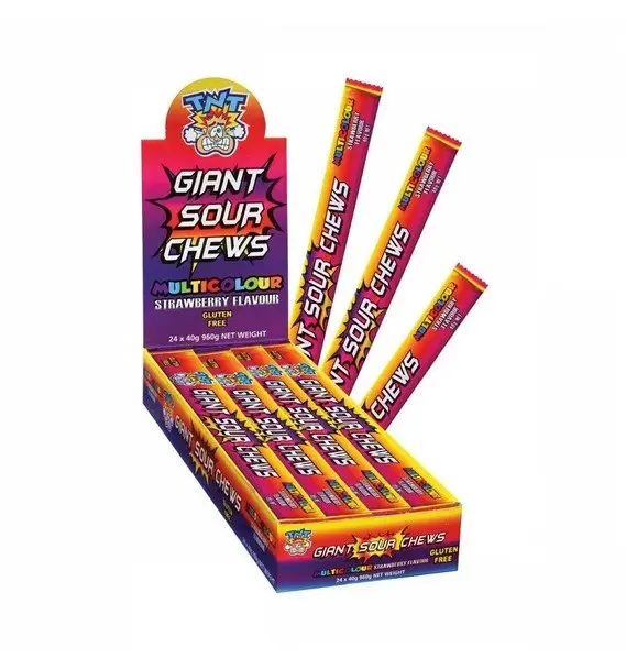 TNT Giant Sour Chews Multicolour 40g