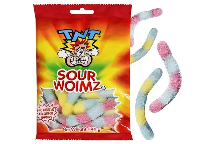 TNT Sour Woimz Bag 140g