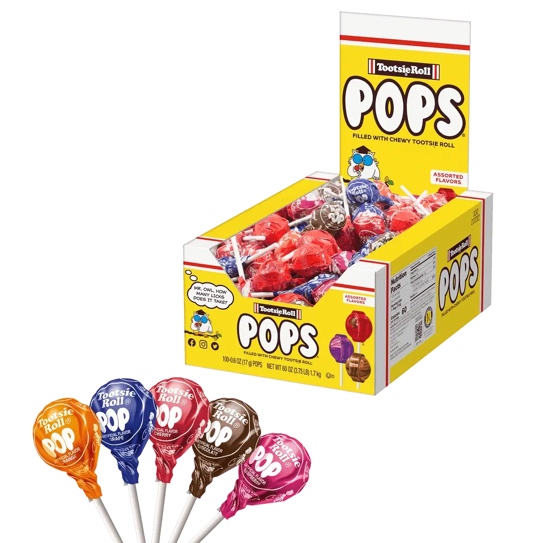 Tootsie Pops Box 100 Piece Assorted