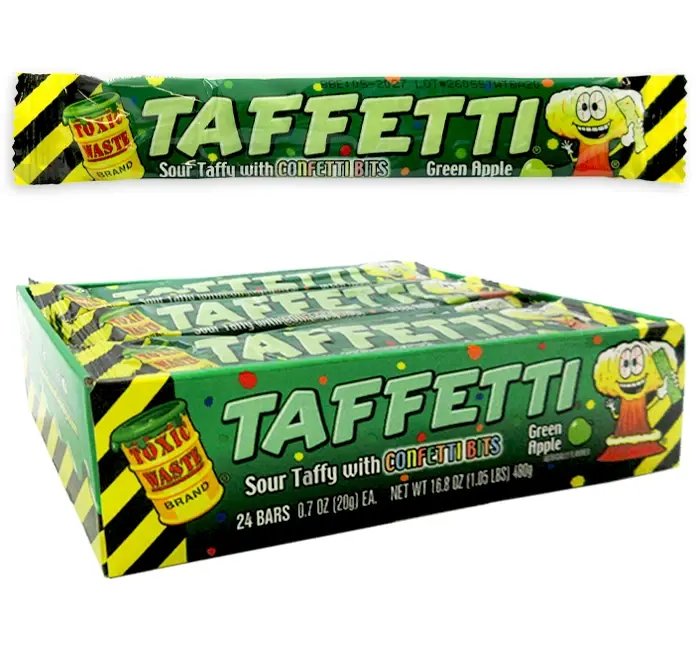 Toxic Waste Taffetti Green Apple 20g