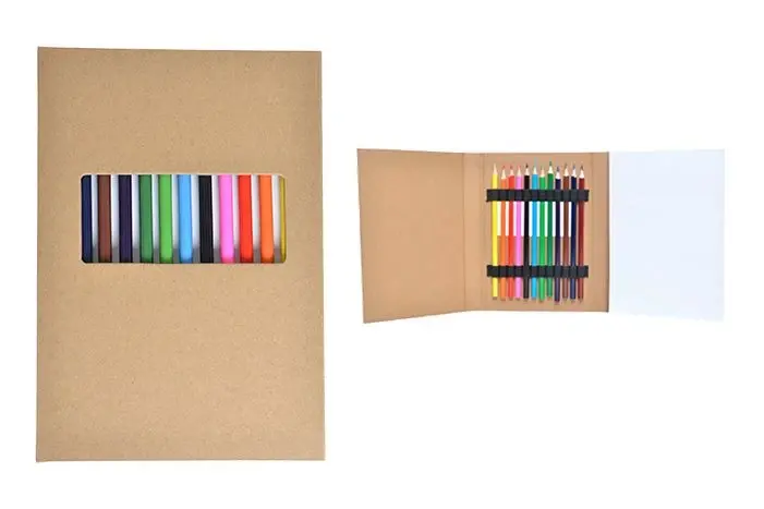Trifold Travel Sketch Pad 50Pgs, 12x Lead Free Pencils