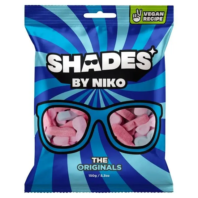 UK Shades by Niko the Originals Flavour Sweets 150g