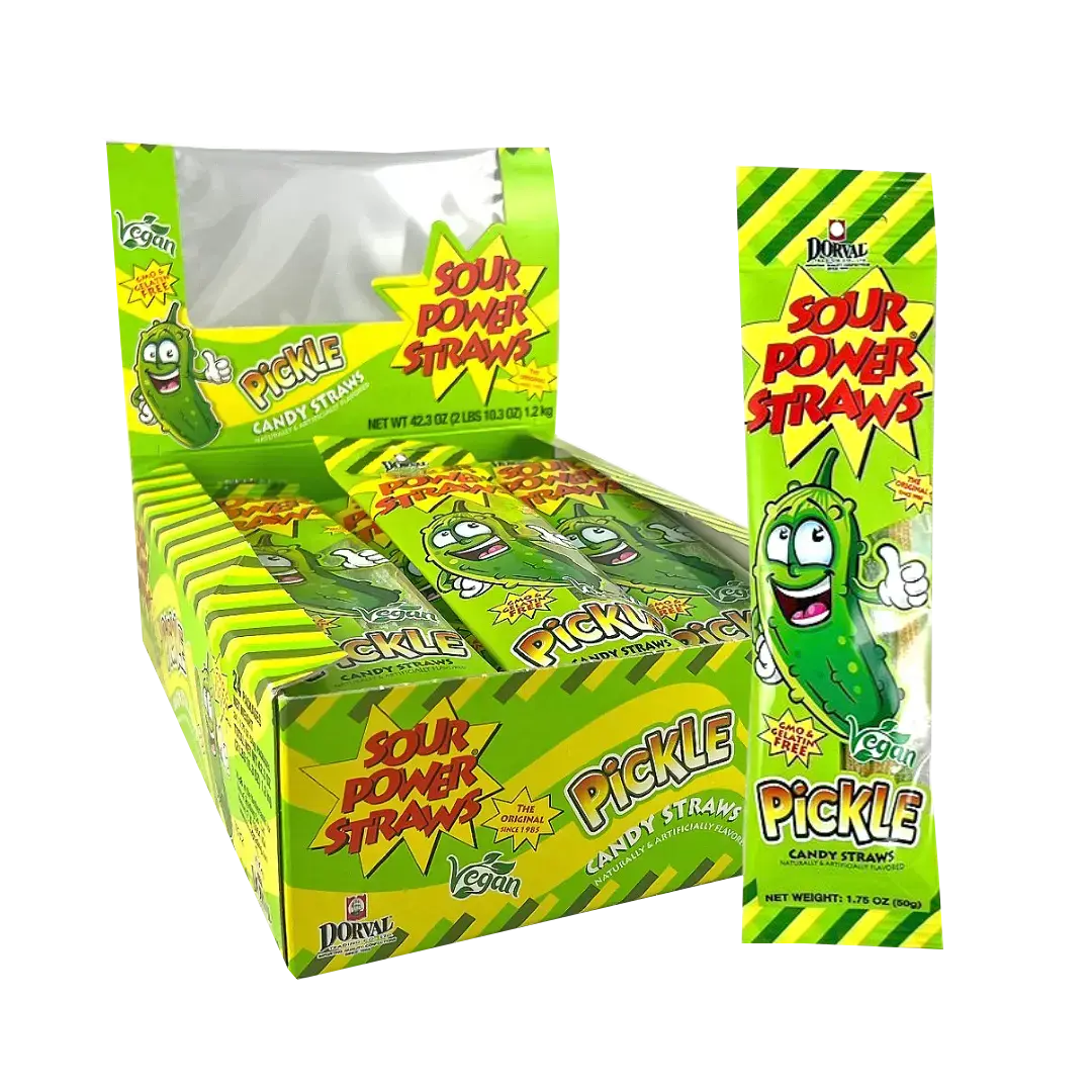 US Dorval Sour Power Straws 50g – Pickle