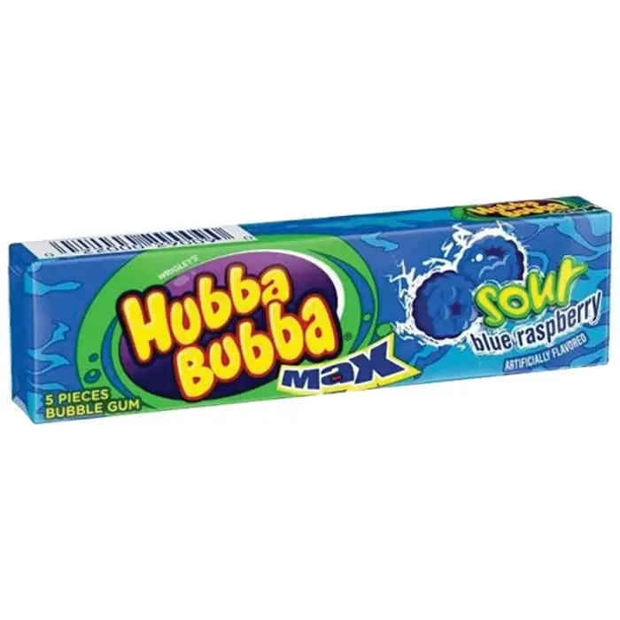US Hubba Bubba Sour Blue Raspberry 5pc