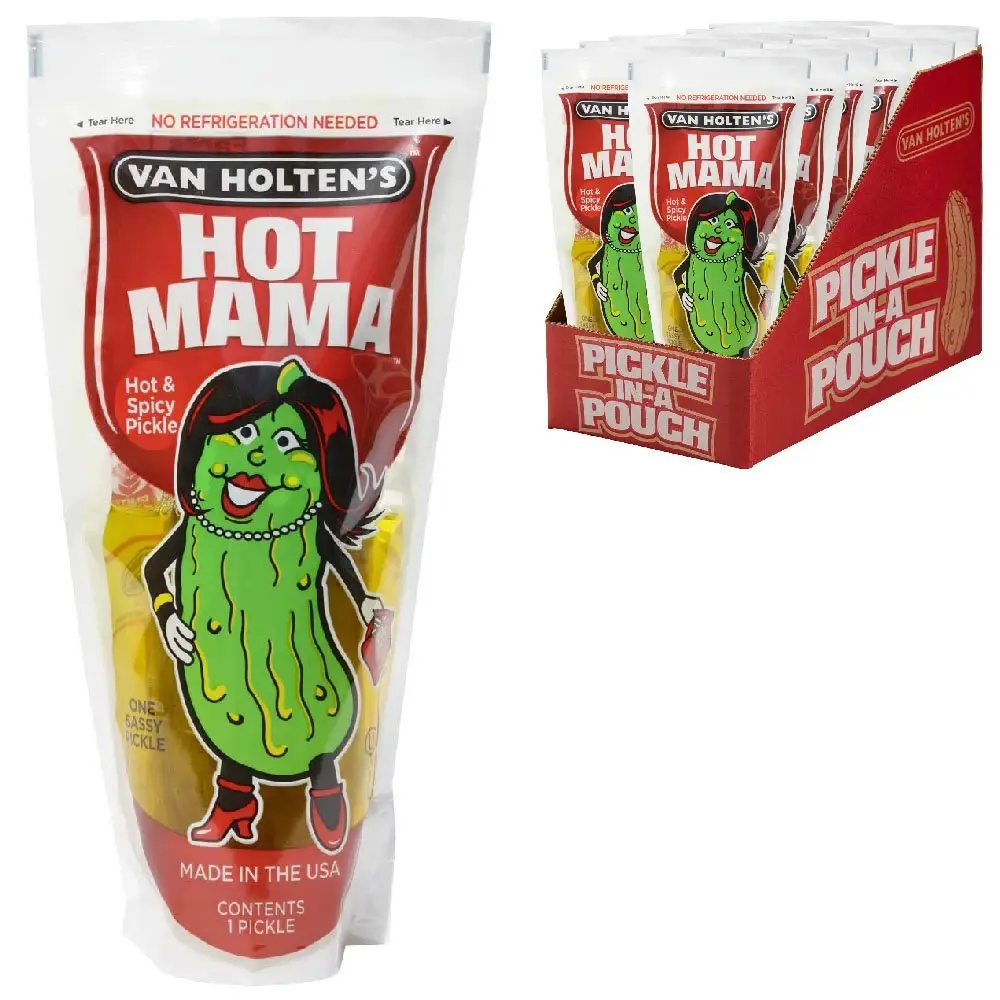Van Holten’s Hot Mama Spicy Pickle-In-A-Pouch – CDU