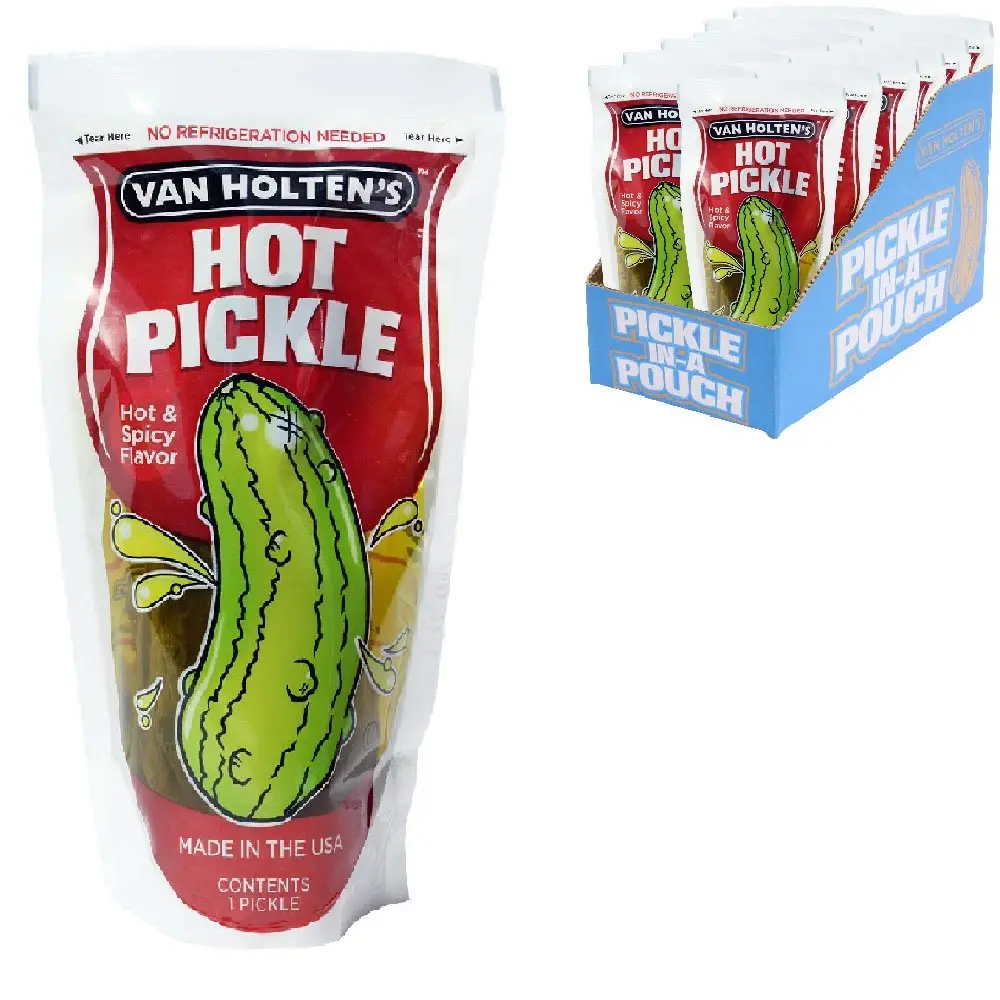 Van Holten’s Jumbo Hot Pickle-In-A-Pouch – CDU