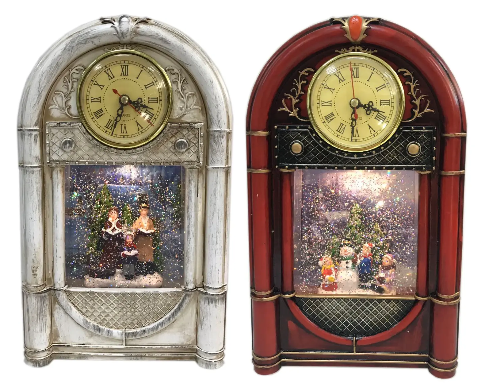Vintage Swirling And Glitter Clock Scene