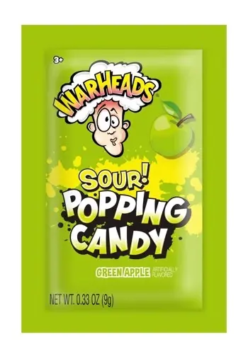 Warheads Pop Candy Pouch – Sour Green Apple
