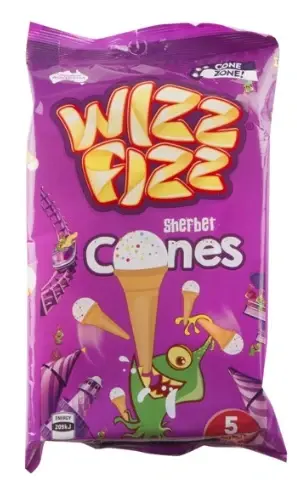 Wizz Fizz Sherbet Cones 5pk 70g