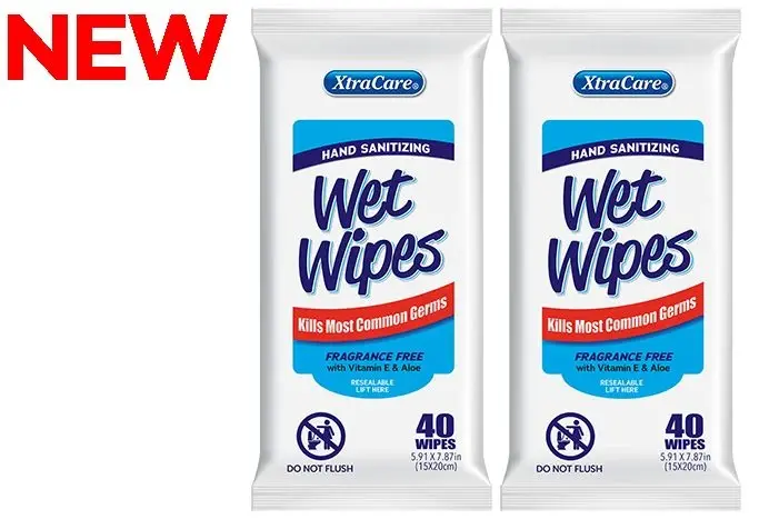 Xtracare Hand Sanitizing Wet Wipes – Fragrance Free