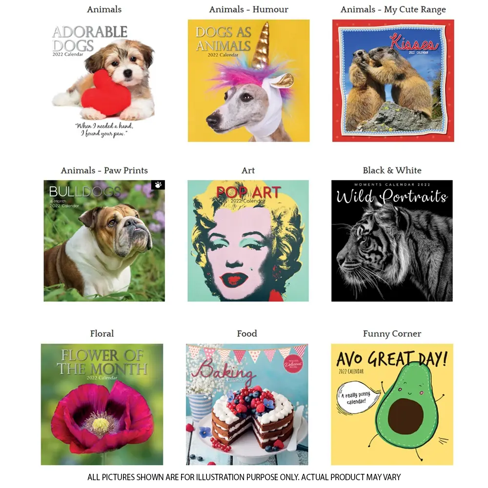 2022 Square Wall Calendar by The Gifted Stationery – Assorted Designs